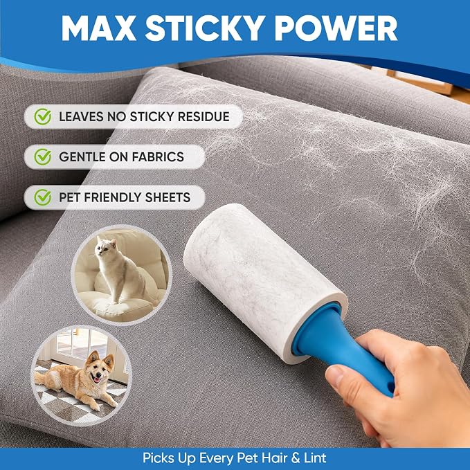 1200 Sheets Lint Roller for Pet Hair, Lint Remover Extra Sticky | Extra Sticky - Image 3