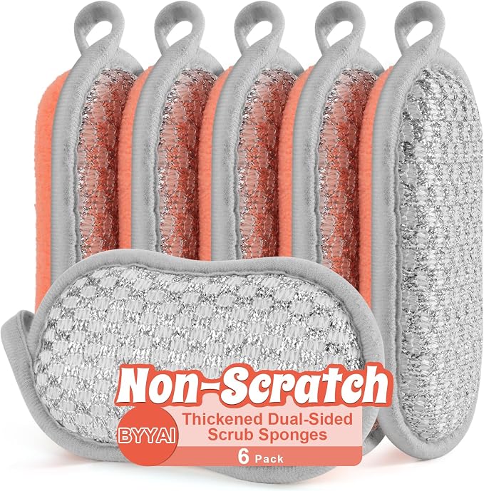 Kitchen Sponges for Washing Dishes, 1 Inch Thick Dual-Sided Dish Sponge | Non by Unknown