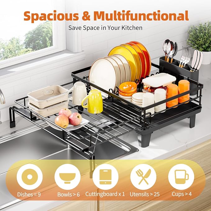 Urackify Expandable Sink Dish Drying Rack - Image 3