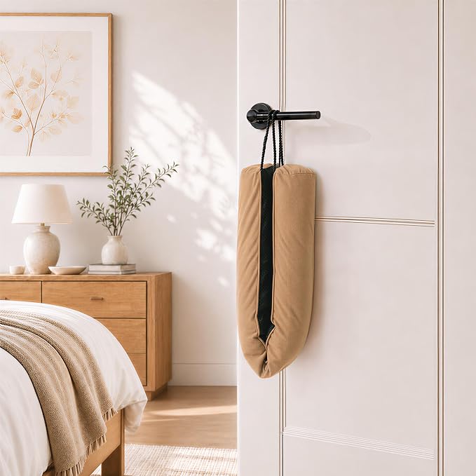 Sunolga Door Draft Stopper, Removable Washable Cover, Terracotta | Weighted Gap - Image 5