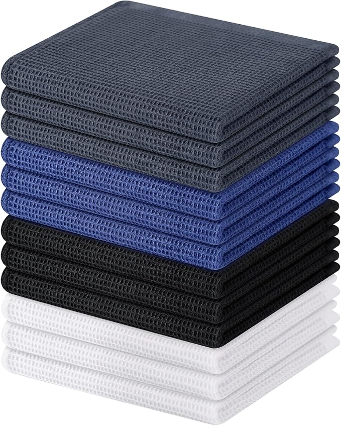 Homaxy 100% Cotton Waffle Weave Dish Cloths, 12 Pack by Homaxy