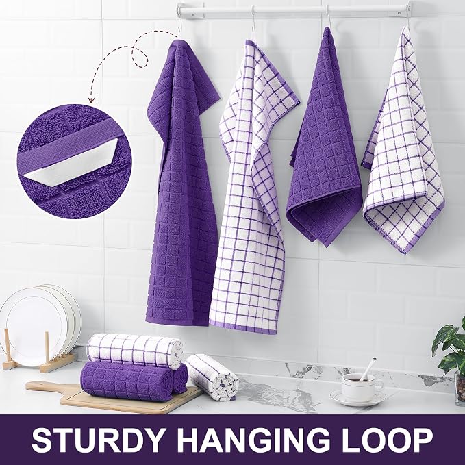 Homaxy Large Premium Cotton Kitchen Towels 16"x 28", 6 Pack - Image 4