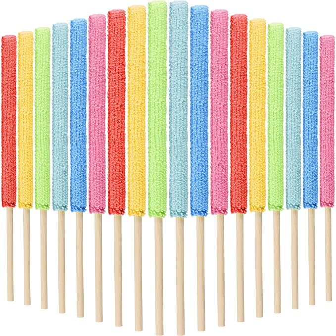 Honeydak 24 Pcs Microfiber Detail Duster Sticks Mini Crevice Cleaning Tools | by Honeydak