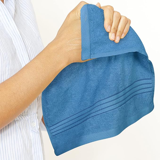 Utopia Towels 12 Pack Premium Wash Cloths, 12x12 in, Electric Blue | Highly - Image 4