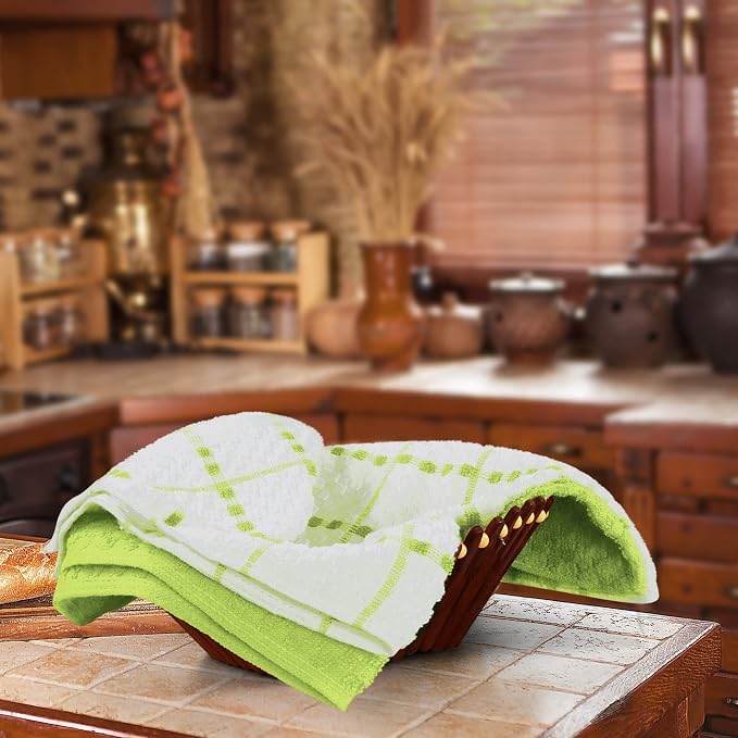 Utopia Towels Kitchen Towels 12 Pack 15x25 Inch Ring Spun Cotton Green | Super - Image 5