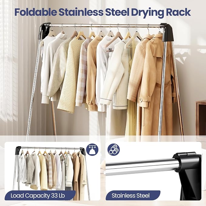 Upgraded 55" L Stainless Steel Clothes Drying Rack | Drying Rack Clothing - Image 3