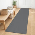 IOHOUZE Washable Runner Rug 2x6 Non Slip Runners for Hallways Entryway Runner Indoor, Kitchen Rugs Woven Cotton Floor Carpet for Kitchen Hall Entrance Bedroom, Dark Grey