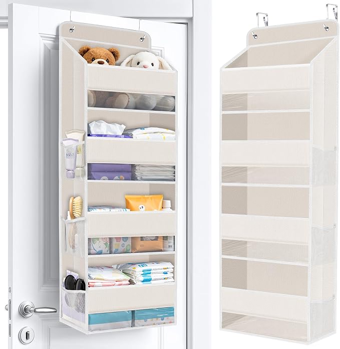 Over The Door Organizer Storage behind Door Hanging Organizer by WiseLife