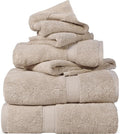 SUPERIOR Egyptian Cotton Ultra Plush & Absorbent, 6 Piece Set, Stone | Quick Dry by SUPERIOR