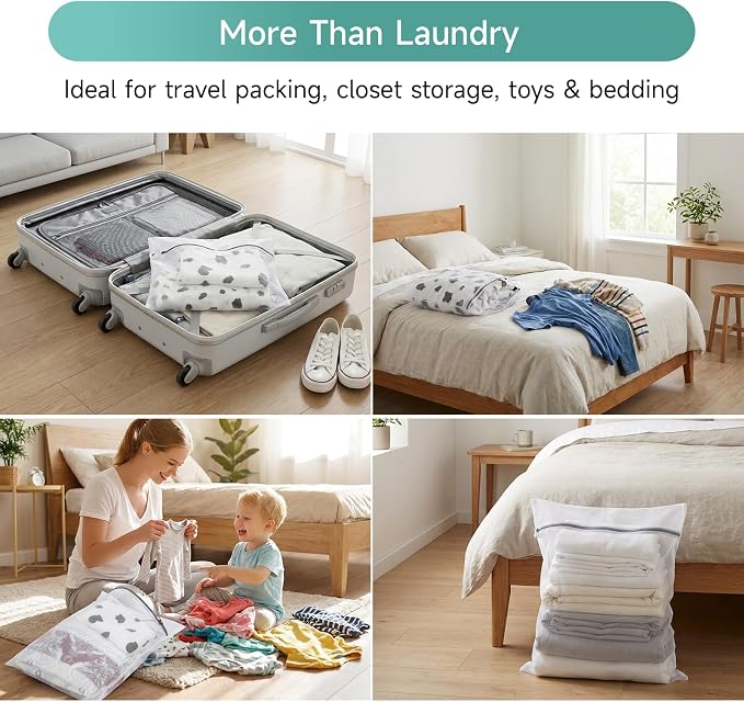 GOGOODA 2 Pack Extra Large Mesh Laundry Bags 24 x 31 in Fine Mesh Wash Bags - Image 6