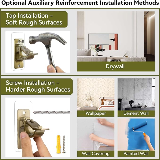 4 Pack Adhesive Curtain Rod Holders No Drilling | Renter Friendly Curtain Rod - Image 5