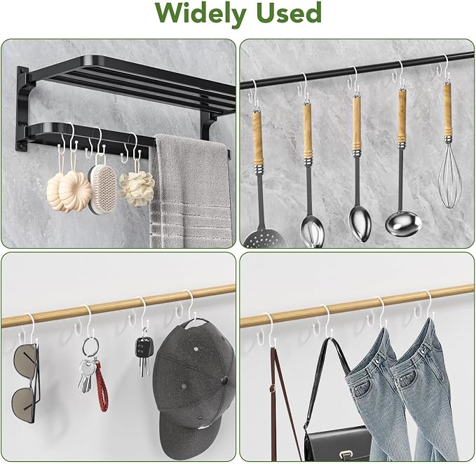Goowin Shower Curtain Hooks, Simple Shower Curtain Rings, Sturdy Shower Curtain - Image 7
