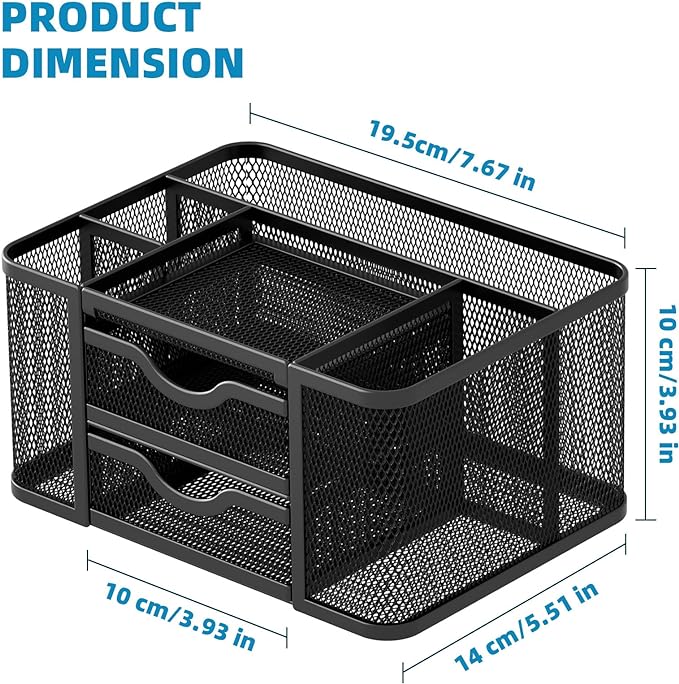 Marbrasse Mesh Desk Organizer, Pen Organizer - Image 4