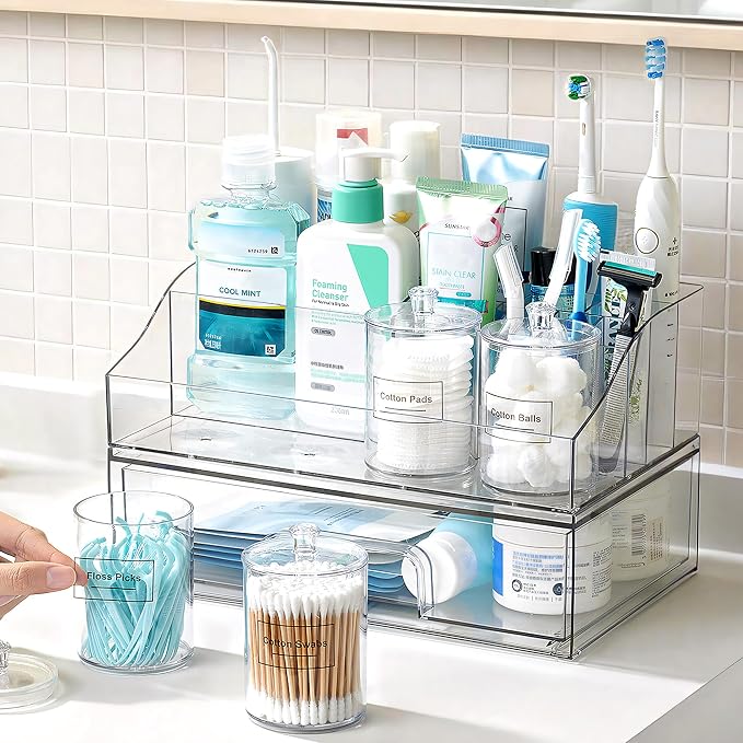 Vtopmart 6 PCS Bathroom Countertop Organizer Sets by Vtopmart