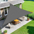 Amagenix Sun Shade Sail 16'X16'X22.6' Curved Edge Outdoor Shade Canopy Dark Grey Breathable 95% UV Block Shade Cloth for Patio Garden Backyard (We Make Custom Size)
