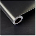 CRE8TIVE Bronze Black Brushed Stainless Steel Contact Paper 24"x354" Heat Resistant Metallic Wallpaper Peel and Stick Oil Proof Rust Resistant Self Adhesive Roll for Kitchen Appliances Stove Cabinets