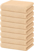 Homaxy 100% Cotton Waffle Weave Kitchen Dish Towels 8-Pack, Apricot | 13 x 28 by Homaxy