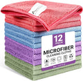 SIFANGKE Microfiber Cleaning Cloth, 12 Pack Assorted Color Cleaning Rags by Unknown