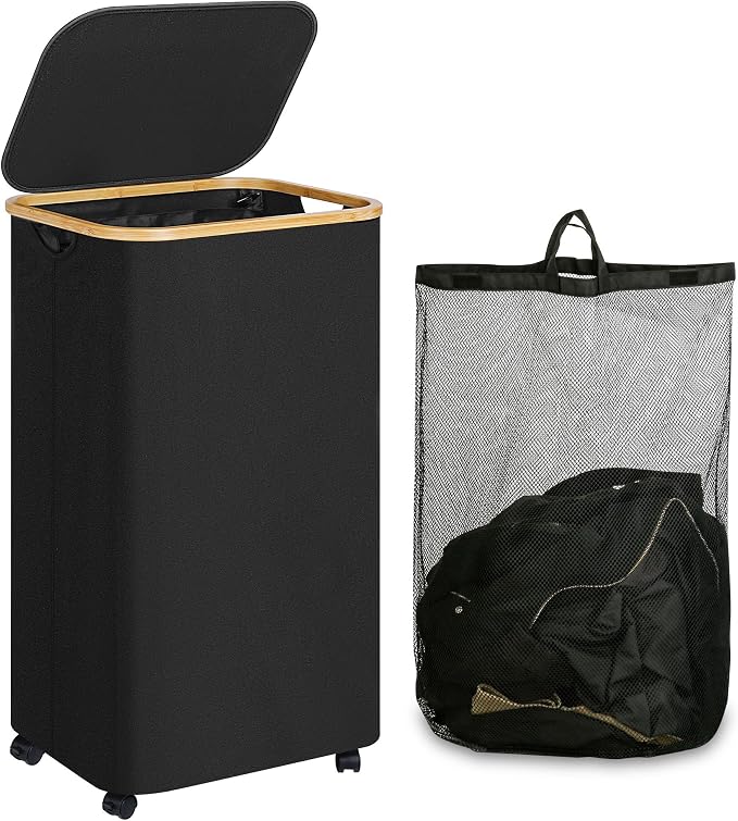 IEGrow Laundry Basket with Wheels 110L Clothes Hamper by iEGrow