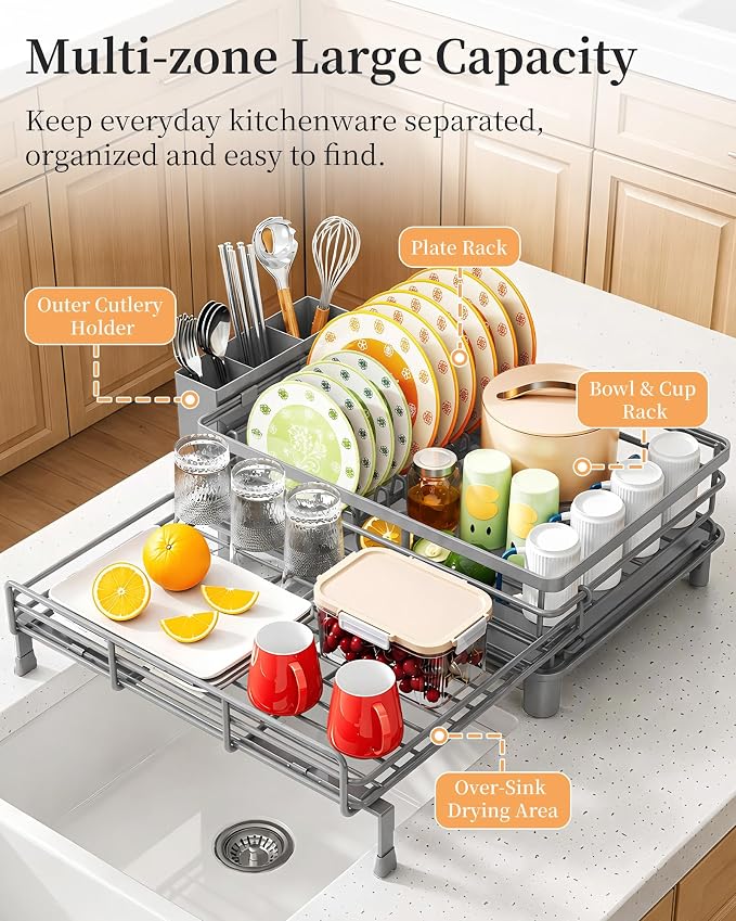 SAYZH Expandable Dish Drying Rack - Image 4