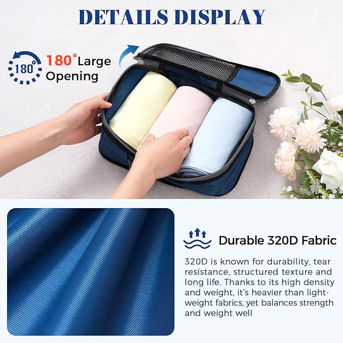 BAGAIL 4 Set/6 Set/8 Set Compression Packing Cubes Travel Accessories - Image 5