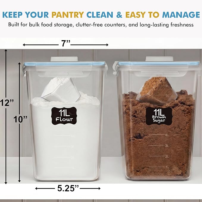 Shazo 2 PC Flour Sugar Storage Containers - Image 8