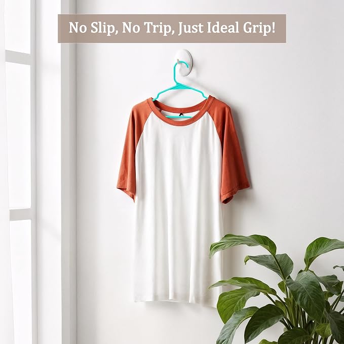 Utopia Home Plastic Hangers 50 Pack – Space Saving Clothes Hanger Aqua | - Image 8