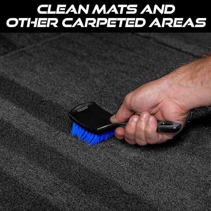 Viking Carpet Scrub Brush for Floor Mats and Interior Car Detailing Kit | - Image 4