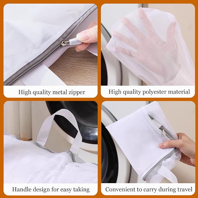 8 Pcs Mesh Laundry Bags for Delicates, Large Laundry Bag - Image 7