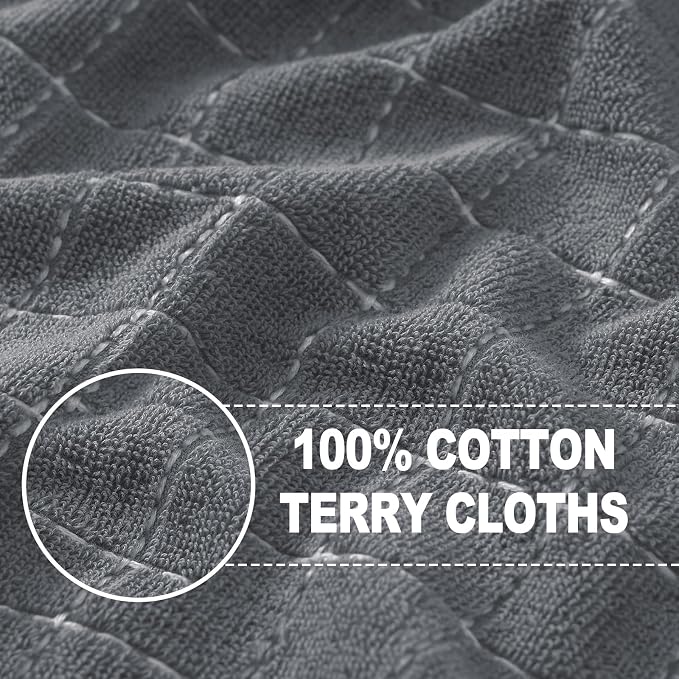 Homaxy 100% Cotton Terry Kitchen Towels, 6 Pack - Image 2