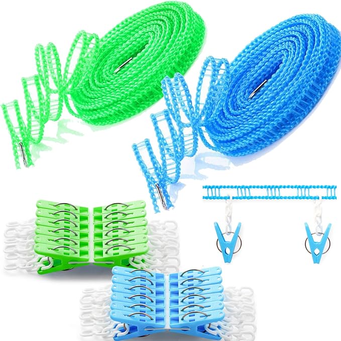 Foshine Clotheslines 2 Pack, Drying Rope by Foshine