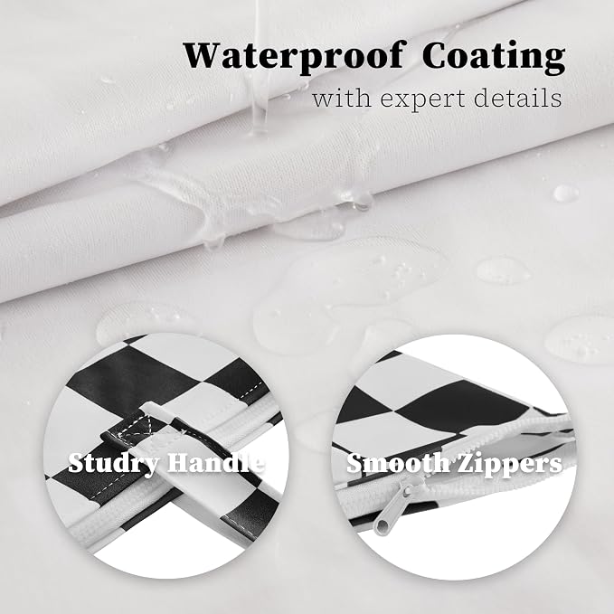 Ohocut Checkered 2 Pcs Large Travel Laundry Bags - Image 7