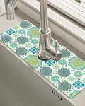 Patterned Sink Faucet Mat Kitchen Splash Guard Super Absorbent Drying Mat by BnhjsdwTablecloth