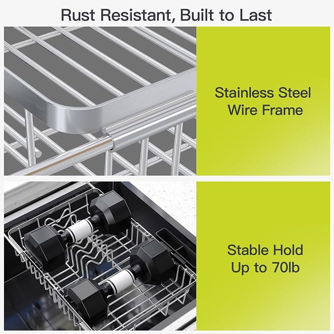 JASIWAY Expandable Dish Drying Rack Over the Sink - Image 5
