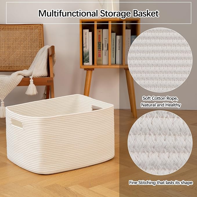 OIAHOMY 75L Large Blanket Basket Woven Storage Basket - Image 8