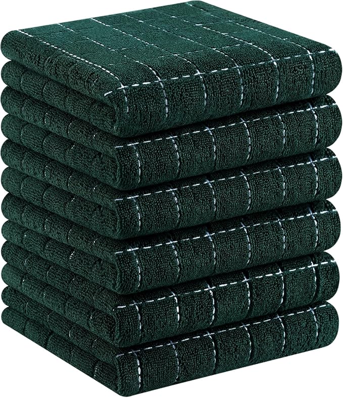 Homaxy 100% Cotton Terry Kitchen Towels, 6 Pack by Homaxy