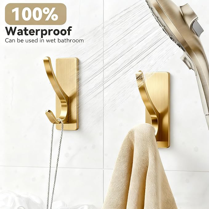 pickpiff Brush Gold Self-Adhesive Hook, 13LB Hanger - Image 5