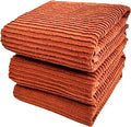 Burnt Orange Rust Kitchen Hand Dish Towels, 100% Cotton by SerafinaHome