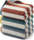 REDKISS Striped Hand Towels for Bathroom, Kitchen Decor, Guest Use, Ultra Soft by REDKISSOnline