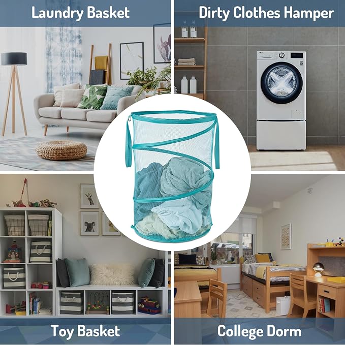 Seiritex Mesh Popup Laundry Hamper 115L Collapsible Laundry Basket No Lid Extra - Image 7