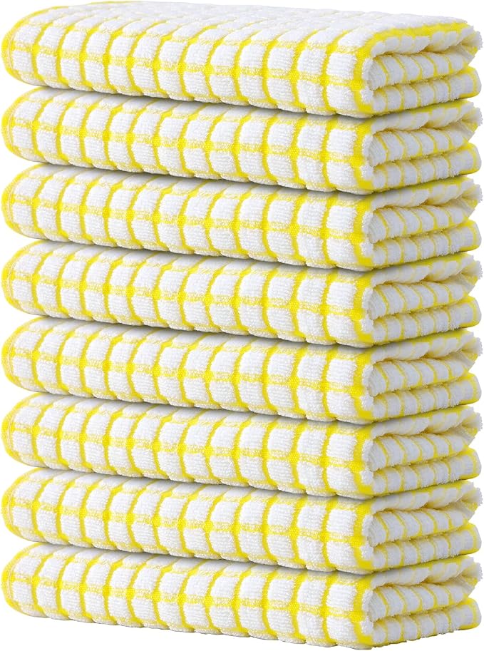 Kitinjoy Cotton 8 Pack Terry Kitchen Towels by Kitinjoy