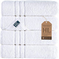 Hawmam Linen White Bath Towels 4 Pack 27 x 54 Inches 100% Turkish Cotton Soft by HawmamLinen