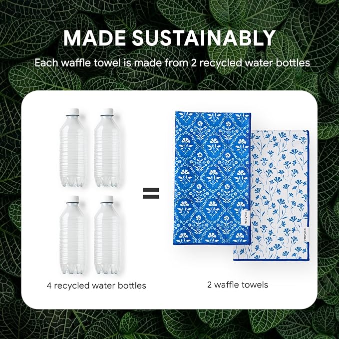 RECYCO Waffle Kitchen Towel Set of 2 - Image 6