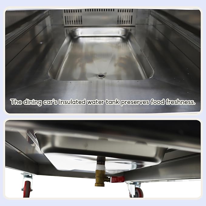 TECHTONGDA Commercial Heated Holding & Proofing Cabinet Mobile Food Warmer with Glass Door 11 Layers Stainless Steel Catering Case 86-185℉ 220V