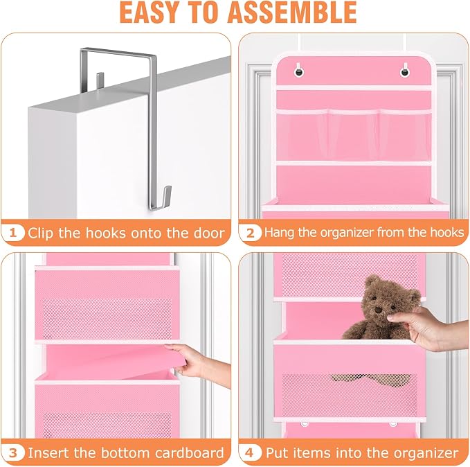 Over The Door Organizer Storage Large Capacity Hanging Bedroom Storage | 6 - Image 3