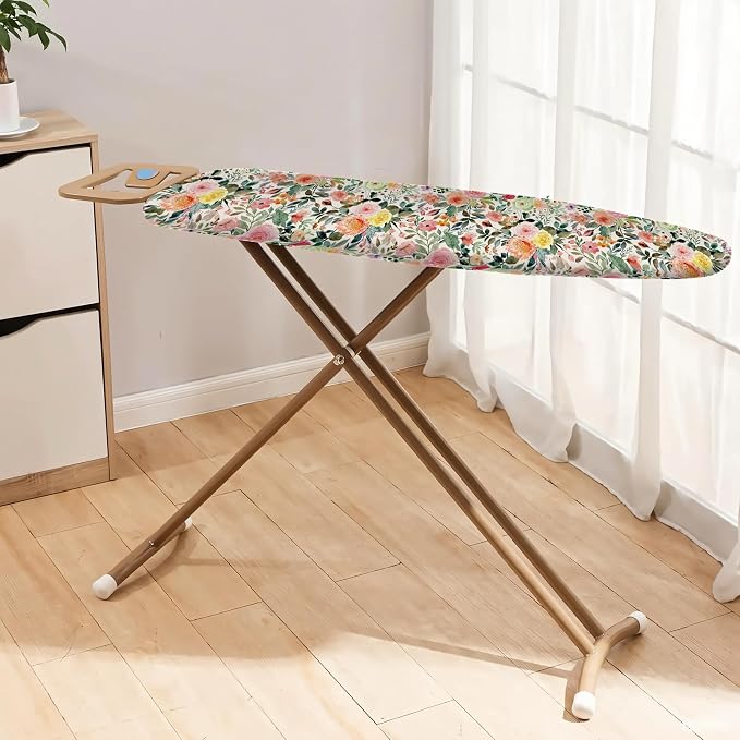Rustic Pink Yellow Green Colorful Flowers 15"x54" Ironing Board Cover - Image 4