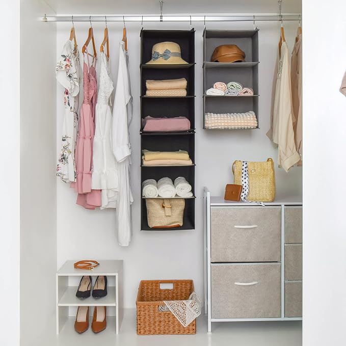 GRANNY SAYS 6-Shelf Hanging Closet Organizer, Foldable Storage, No-Sag Support - Image 7