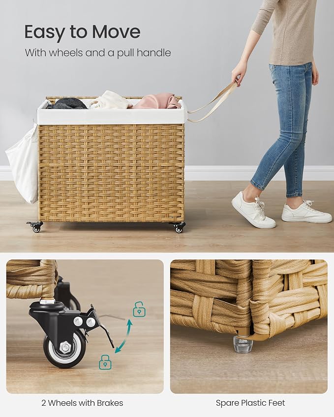 SONGMICS Rolling Laundry Hamper - Image 4