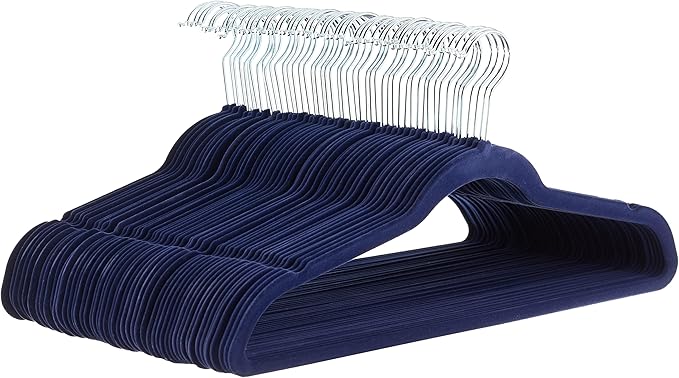 Amazon Basics Slim Velvet Non-Slip Space Saving Suit Clothes Hangers by AmazonBasics