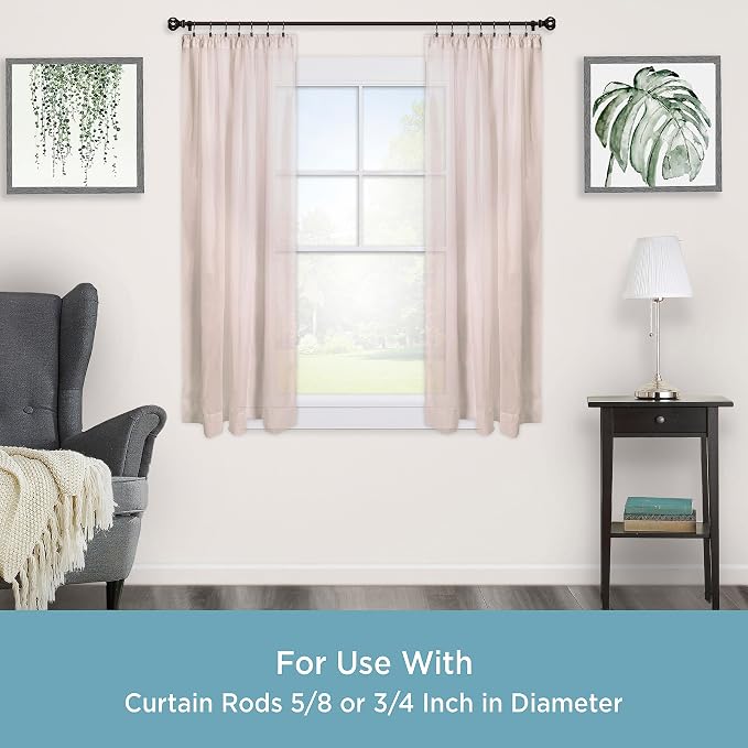 Kenney 5/8 In. To 3/4 In. Clip Curtain Ring - Image 2